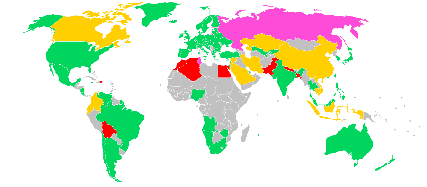 قانون گذاری ارز دیجیتال در جهان - وضعیت قانون‌گذاری بیت کوین در کشورهای مختلف