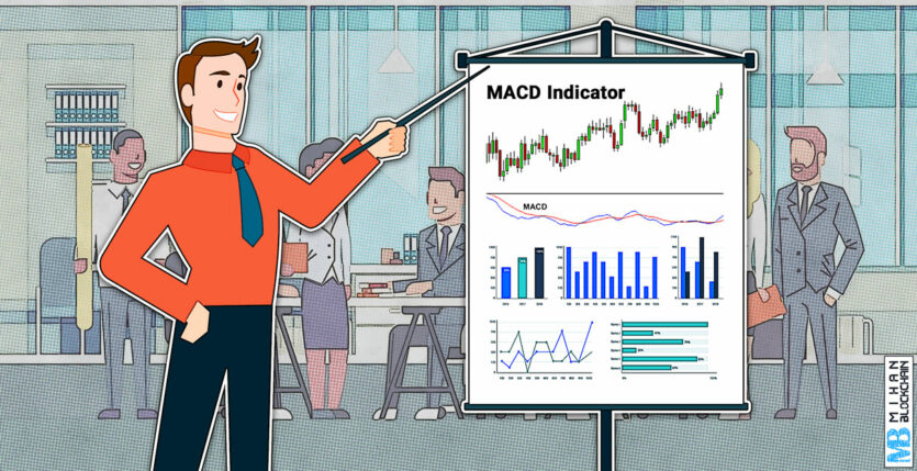 MACD اندیکاتور تحلیل تکنیکال ترید قیمت معامله ارزهای دیجیتال نوسان بازار مکدی واگرایی همگرایی میانگین متحرک