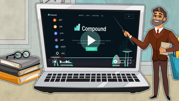 Compound یک سرویس غیر متمرکز دریافت وام و سپرده‌گذاری ارزهای دیجیتالی مثل اتریوم، دای (Dai) و BAT، مبتنی بر بلاکچین اتریوم است