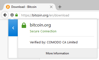 Bitcoin Core Download page