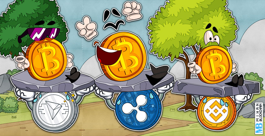 اصلاح قیمت بیت کوین مصادف با کاهش آلتکوین ها