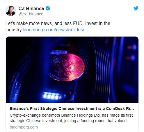 سرمایه‌گذاری بایننس و بیت مین بر سایت چینی Mars Finance 