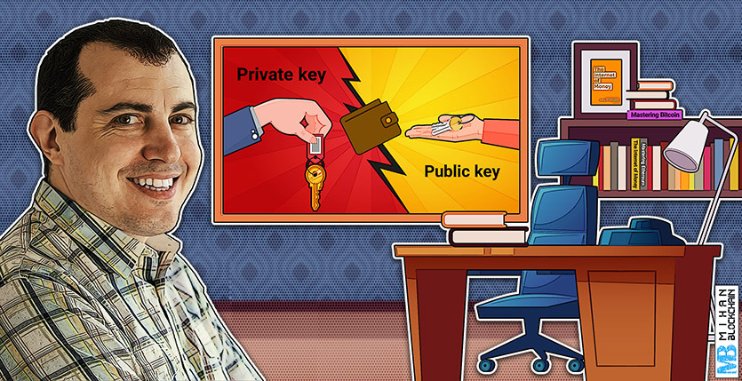 کلید خصوصی و عمومی در کیف پول