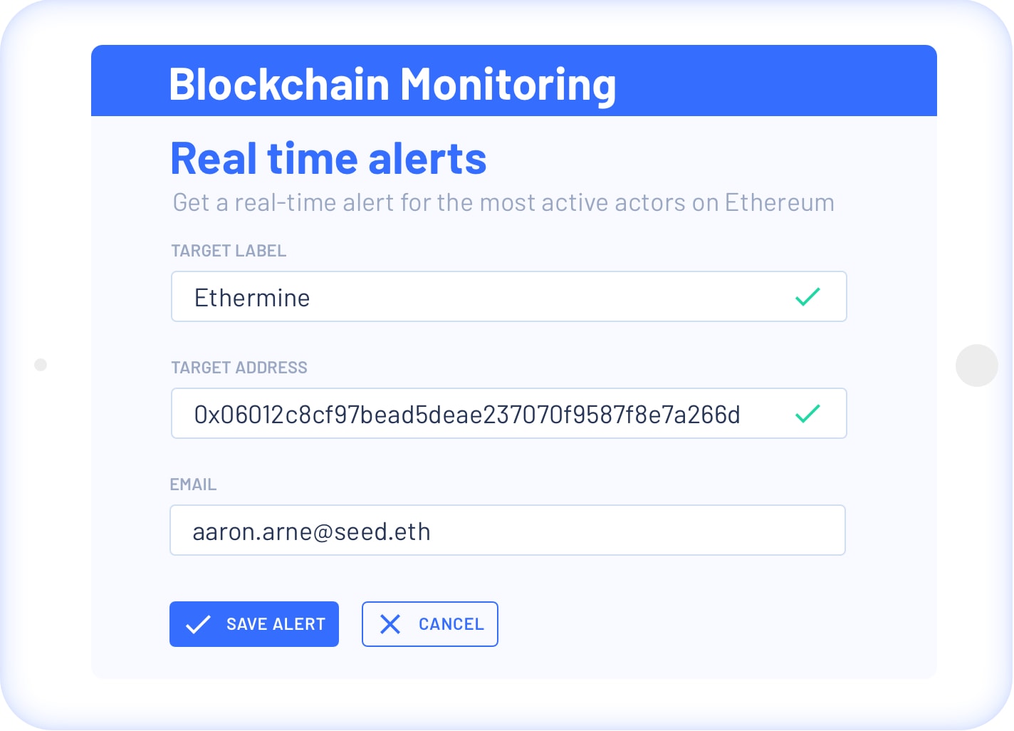 ارز دیجیتال بلاک چین تراکنش ریسک نظارت نوتیفیکیشن تلگرام real time monitoring