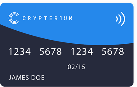 دبیت کارت بیت کوین کریپتریوم (Crypterium)