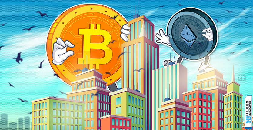 قیمت بیت کوین و اتریوم