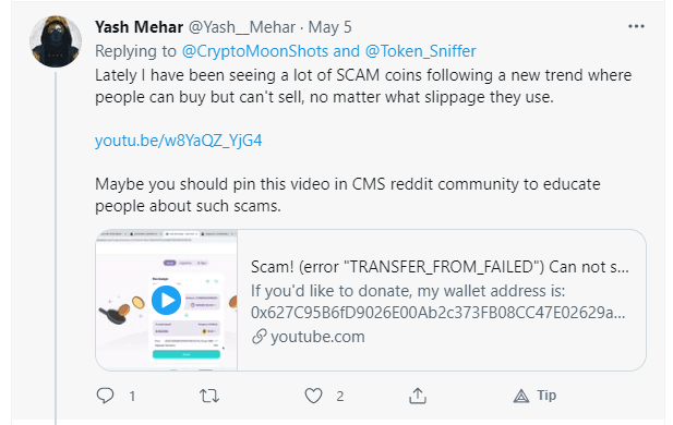 سایت tokensniffer و بررسی توکنهای جدید - لیست شدن ارزهای جدید در صرافیها
