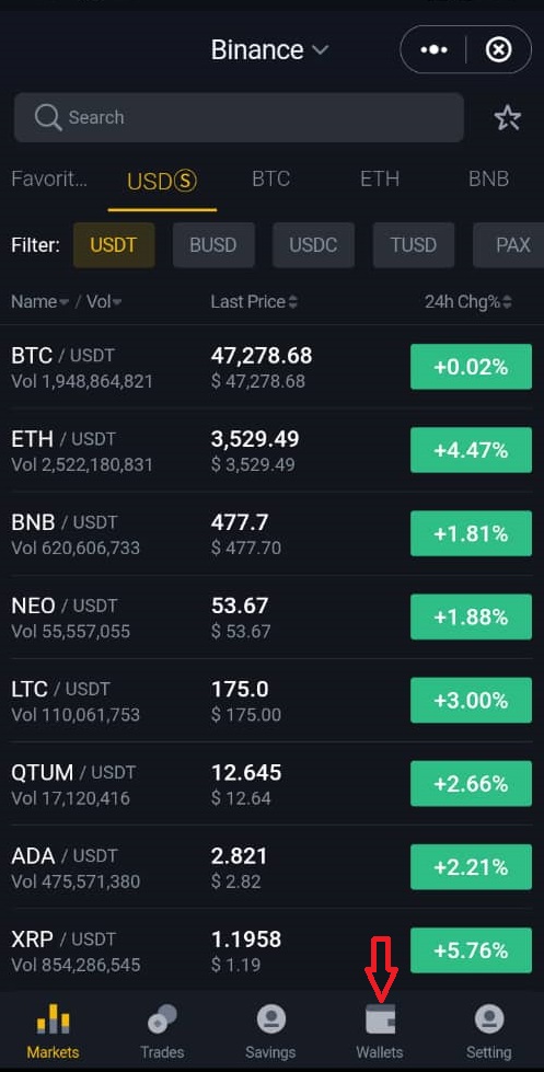 ولت بایننس در سیف پل
