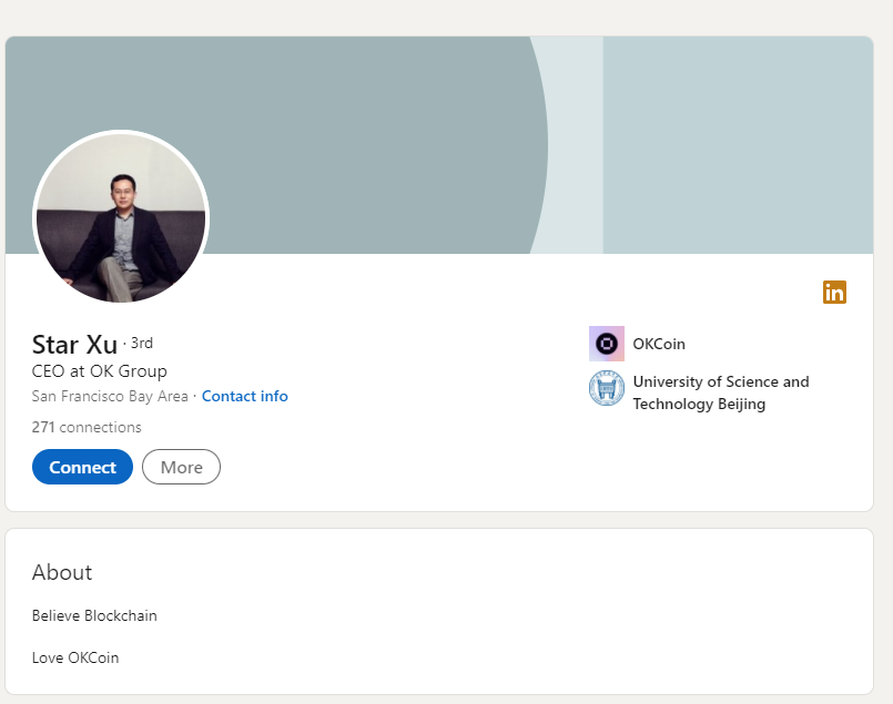 Star Xu موسس صرافی اوکی اکس