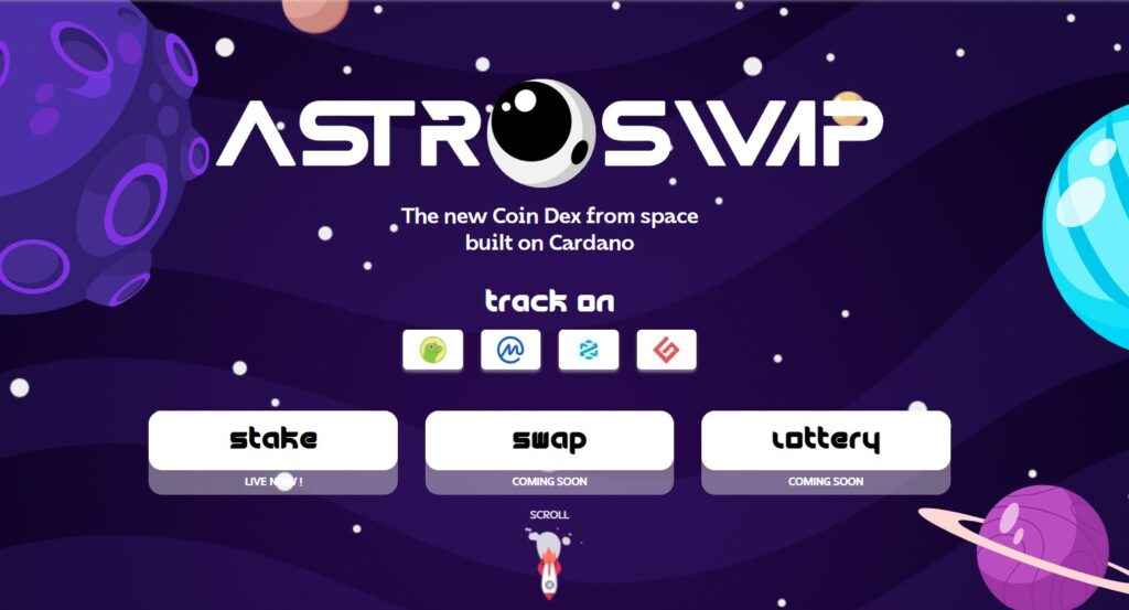 معرفی Astroswap- صفحه اول سایت