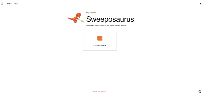 ابزار  Sweeposaurus برای انتقال کل رمزارزها به آدرس جدید