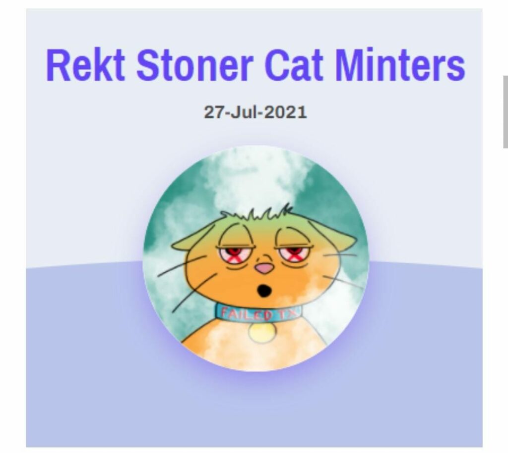توکن POAP به اسم Stoner Cats
