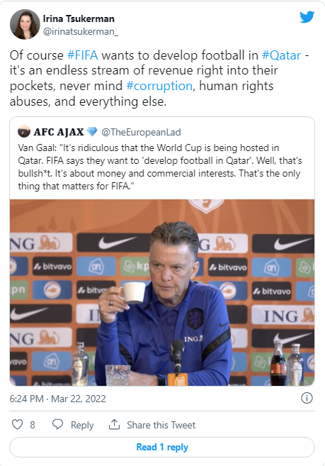 توییت در رابطه با فیفا و جام جهانی