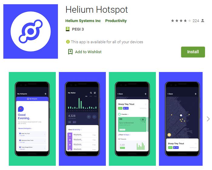 کیف پول Helium App