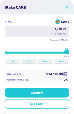 استخر Flexible پنکیک سواپ. منبع: pancakeswap