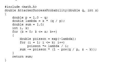 تبدیل فرمول پواسون به کد c