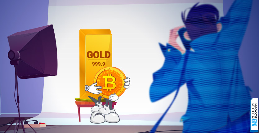 Bitcoin-analysis using gold تحلیل قیمت بیت کوین با استفاده از طلا