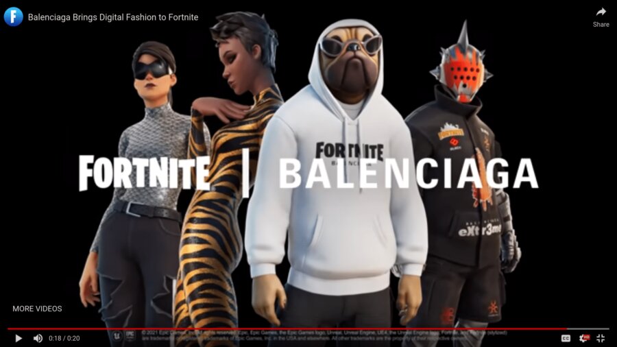 معرفی بازی Fortnite و Balenciaga