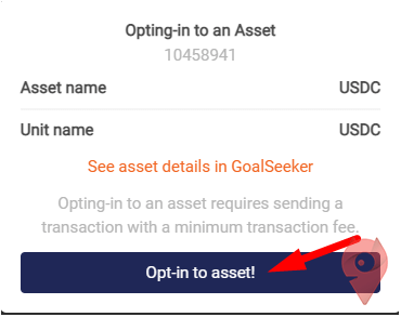 Opt-in to an Asset در کیف پول algosigner