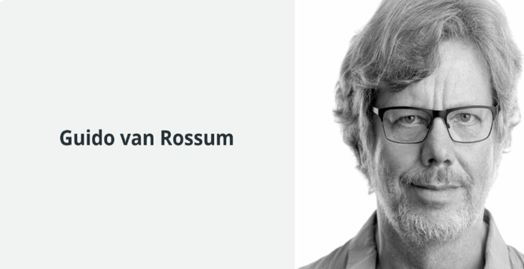 گیدو ون روسوم (Guido van Rossum) توسعه دهنده زبان برنامه نویس پایتون 