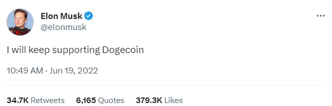 توییت ایلان ماسک در حمایت از Doge Coin