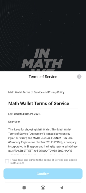 نصب کیف پول Math Wallet