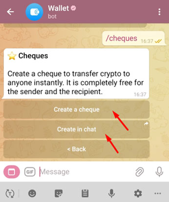 ارسال ارز دیجیتال برای کاربران تلگرام 