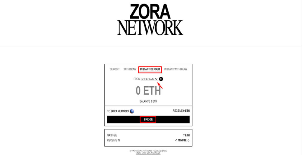 بریج شبکه Zora (Zora.Energy)