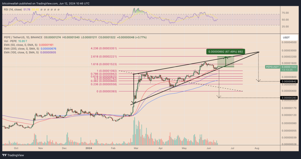 نمودار پپه تایم فریم ۱ روزه - منبع: TradingView