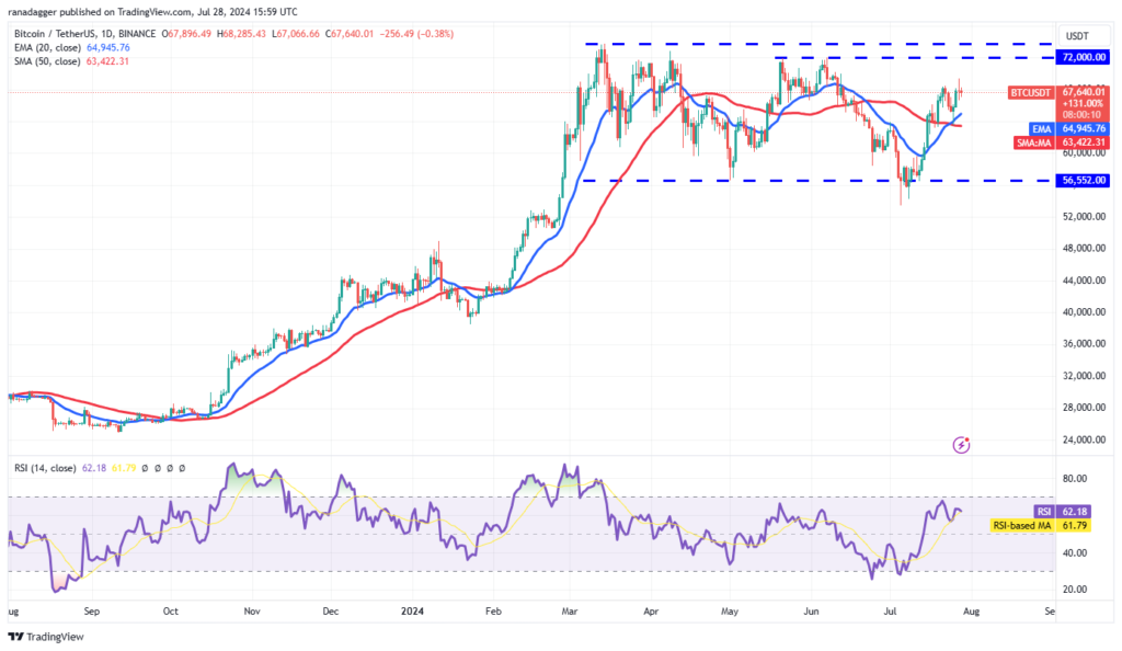 نمودار بیت کوین تایم فریم ۱ روزه - منبع: TradingView