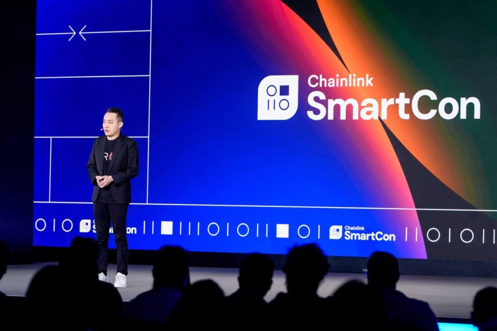 جاستین سان در کنفرانس SmartCon چین لینک - منبع: ChainLink