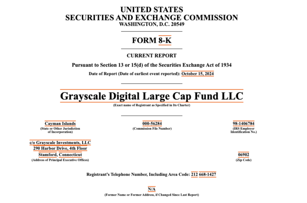 فرم درخواست گری اسکیل برای تبدیل صندوق خود به ETF - منبع: SEC