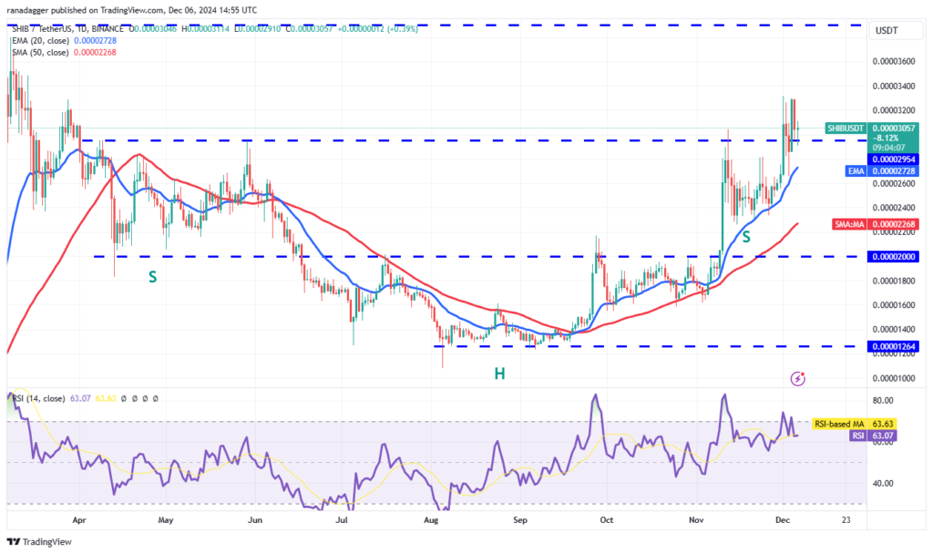 نمودار قیمت روزانه شیبا اینو - منبع: TradingView