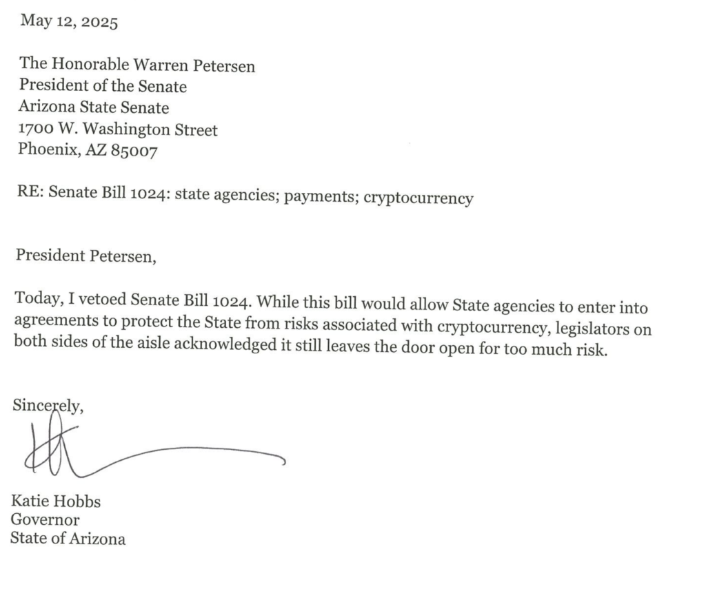 تصویری از بیانیه فرماندار آریزونا - منبع: State of Arizona, Office of the Governor