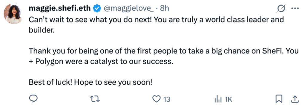 منبع: حساب Maggie Love در X