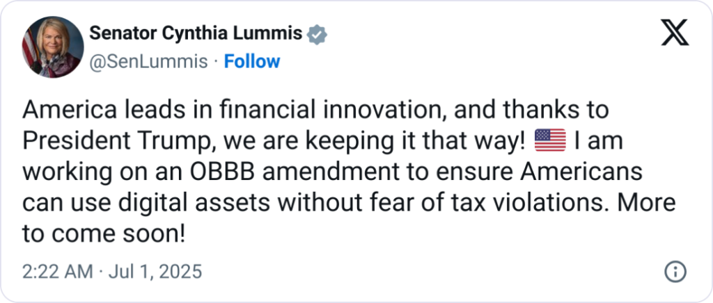 منبع: حساب Cynthia Lummis در X