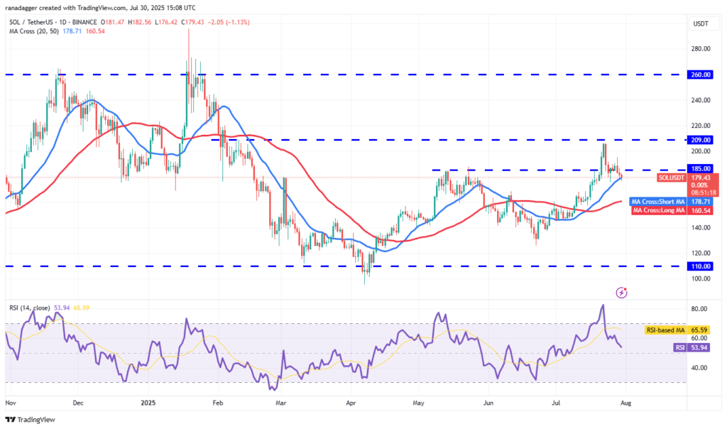 نمودار سولانا تایم فریم ۱ روزه - منبع: TradingView