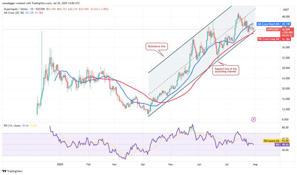 نمودار هایپرلیکویید تایم فریم ۱ روزه - منبع: TradingView