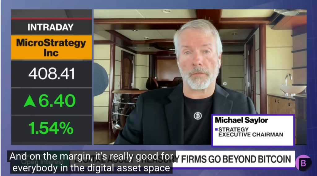 مصاحبه مایکل سیلر با بلومبرگ - منبع: Bloomberg Television