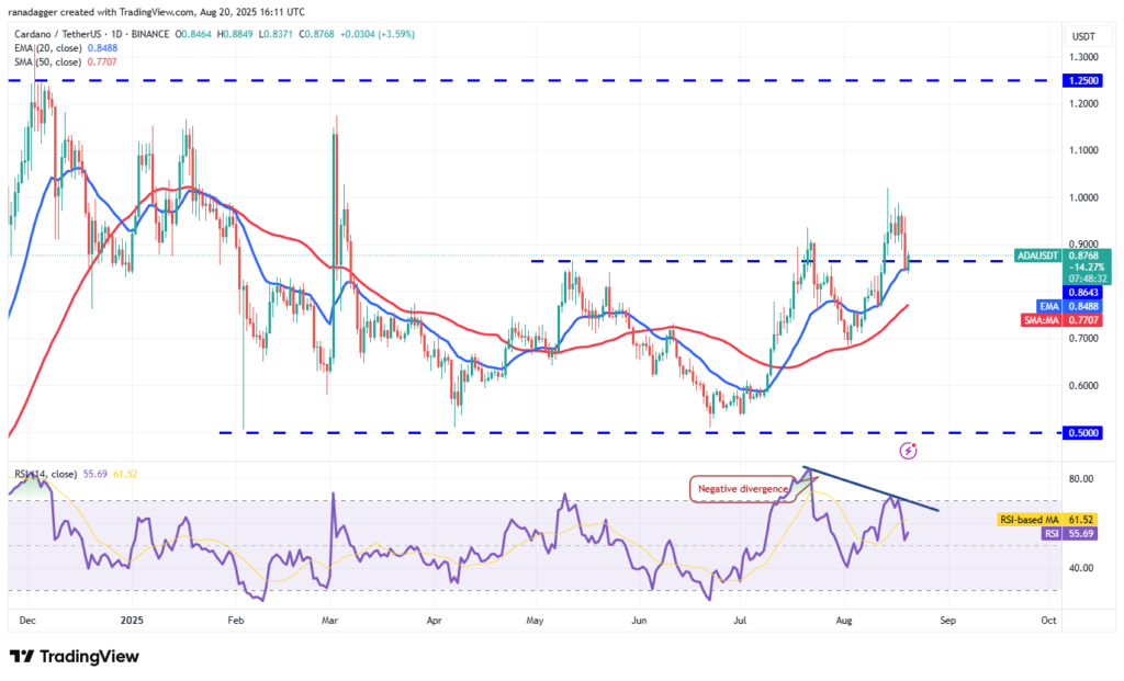 نمودار کاردانو تایم فریم ۱ روزه - منبع: TradingView