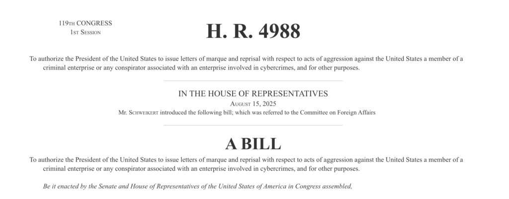 لایحه مجوز عملیات علیه شبکه‌های کلاهبرداری سایبری ۲۰۲۵ - منبع: US Congress