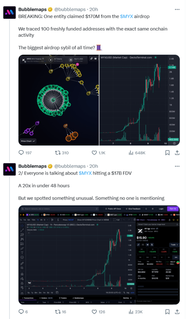 منبع: حساب Bubblemaps در X