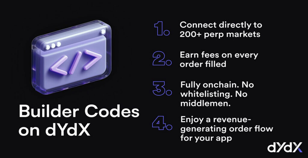 مزایای کد سازنده (Builder Codes) صرافی dydx چیست