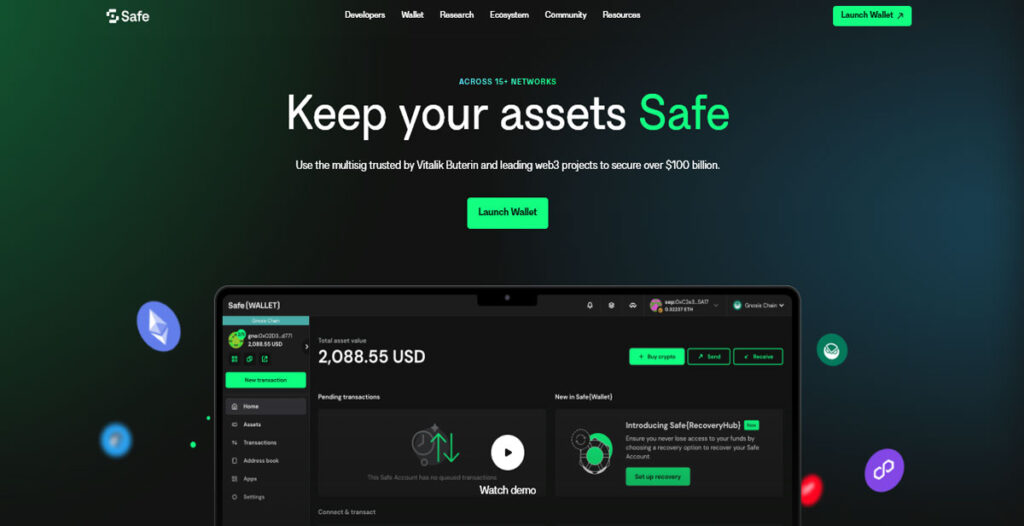 قابلیت Secret Harbour در کیف پول Safe