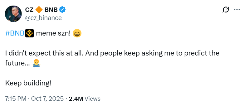 منبع: Changpeng Zhao