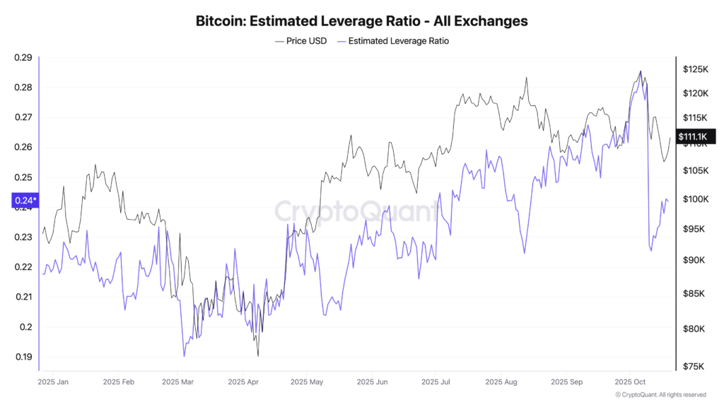 شاخص اهرم بیت کوین - منبع: CyptoQuant
