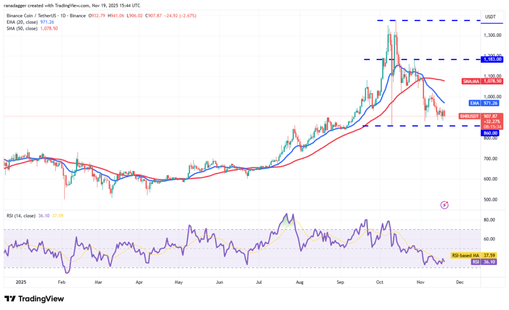 نمودار BNB تایم‌فریم ۱ روزه - منبع: TradingView