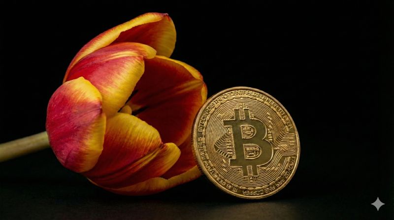 بیت کوین حباب گل لاله