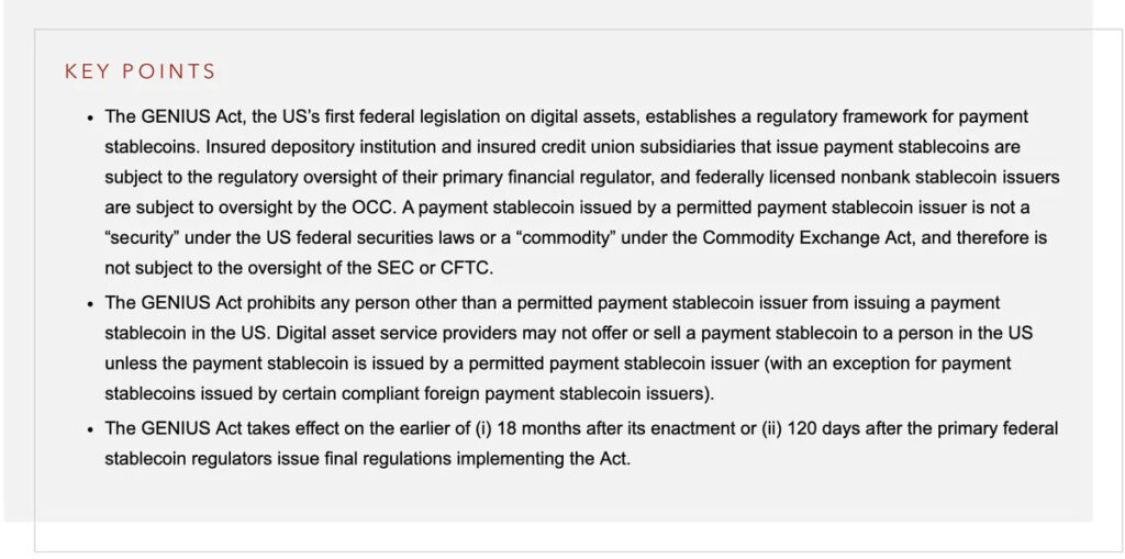 قانون جینیس استیبل کوین ها