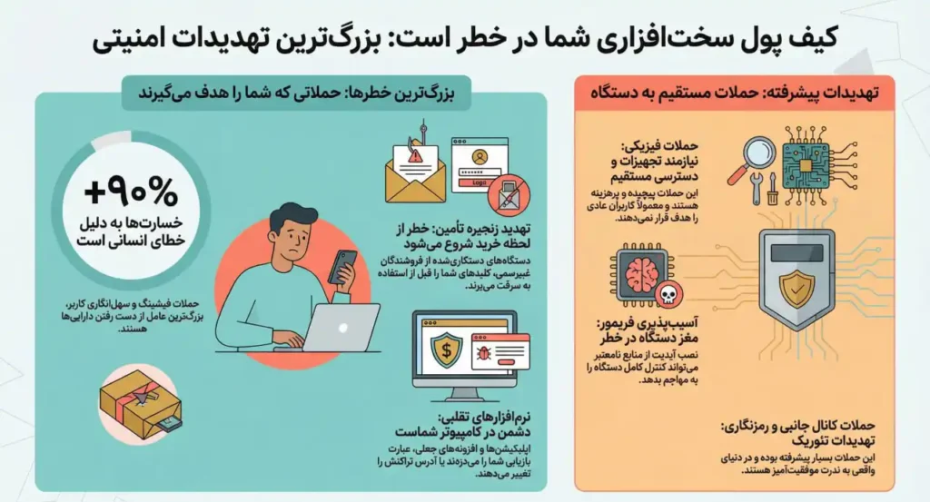 تهدیدات کیف پولهای سخت افزاری